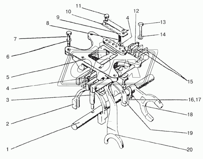 50-1702085 Корпус вилок КПП МТЗ голый МТЗ РУП
